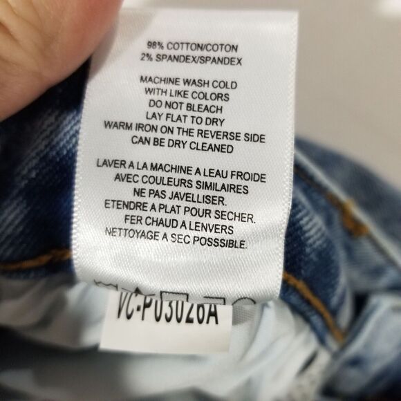 Vigoss Jeans Size 29/8 Royce 70s Stove Pipe Fray Hem Wide Leg High Rise Medium - Picture 9 of 14